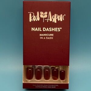 Red Aspen Nail Dashes - Elegant Purple Press-On Nails